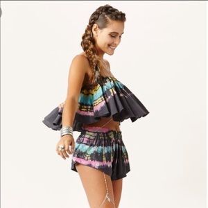 Blue Life tie dye shorts